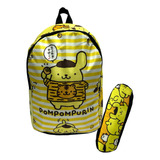 Mochila Pompompurin Hello Kitty Escolar Colonia + Cartuchera