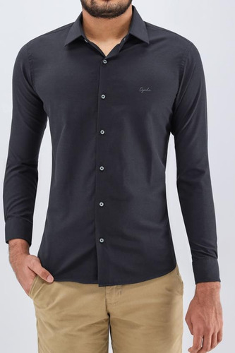 Camisa Social Masculino Slim Camisas Camisetas Ogochi