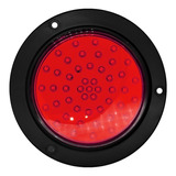 Plafon Camion Red 4 48 Leds Ultraslim Con Estrobo Rojo