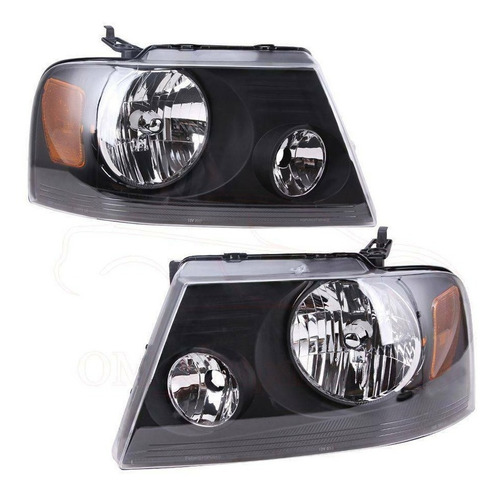 Ford F150 F-150 2004-2008 Par De Faros Negros