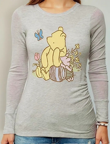 Playeras Camisetas Manga Larga Winnie The Pooh Pigl + Regalo