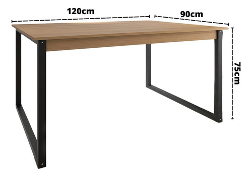 Mesa Bistro Madeira Maciça Retangular 120x90cm