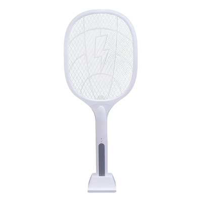 Raqueta Mata Mosquitos Recargable Con Base Lion Tools Color Blanco | MercadoLibre