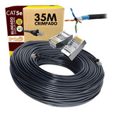 Cabo De Rede Cat5e Dupla Capa Blindado 100%cobre Externo 35m