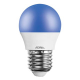 Mini Foco De Color Led Tipo Bulbo Adir 10w  E-27 Colores Color De La Luz Azul