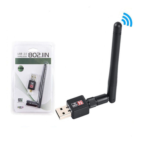 Adaptador Wifi Usb 5g Y 2.4g Con Antena Doble Banda 300mbps