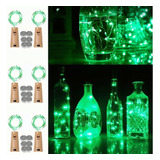 Luces De Botellas De Vino 2m 20led 6pzs Con Baterías Navidad