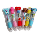 6 Plumas Bts Bt21 Bolígrafo Papelería Kawaii Multicolor 