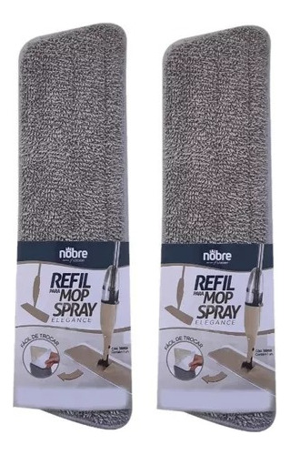 Refil Microfibra Para Mop Spray Elegance Nobre Kit 2 Unid