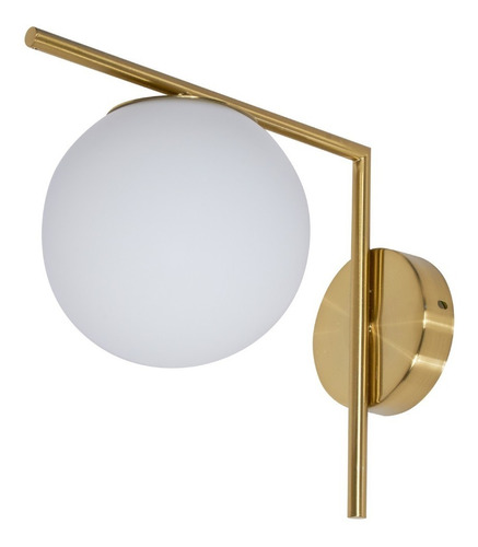 Aplique Lampara Dorado Vintage Con Globo Arete Leuk Pared