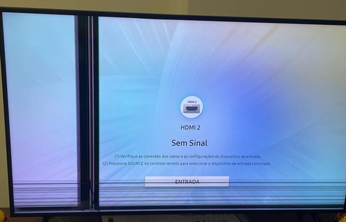 Tv Samsung 49nu7100 Para Retirada De Peças - Tela Quebrada