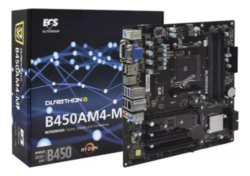 Tarjeta Madre Ecs  B450am4-m Micro Atx Socket-am4 Amd 64gb