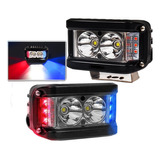 Par Faros De Led Luz Policía Off Road Moto 4x4 5000lm