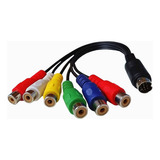 S-video De 10 Pinos Para Fêmea Rgb 6 Rca 10 Pinos Din S-vide