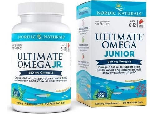 Ultimate Omega Junior 680mg Omega-3 Nordic Naturals (90 Un)