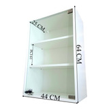 Vitrine Expositor Prateleira Com Porta Vidro 64x44x25