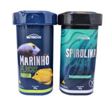 Kit Ração Marinho Flocos 35g+spirulina Premium 35g Flocos