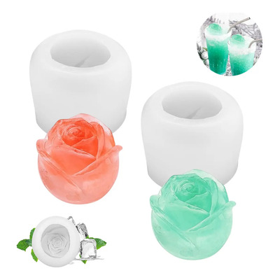 2 Moldes Silicón Rosas De Flor Para Velas,reposteria,jabone