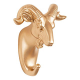 Gancho Decorativo Animal Bode Gold Parede Cabideiro Porta 