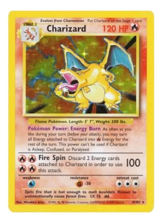 Pokémon Card Tcg - Charizard 4/102 Base Set