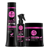 Kit Cavalo Forte Hidra Haskell Shampoo Mascara Fluido 500ml