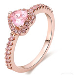 Anillo Corazón Central Rosado Segunda Selección 