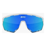 Lentes Scicon Aerowing Gafa Deportiva Ciclismo Lente Azul Armazón Blanco