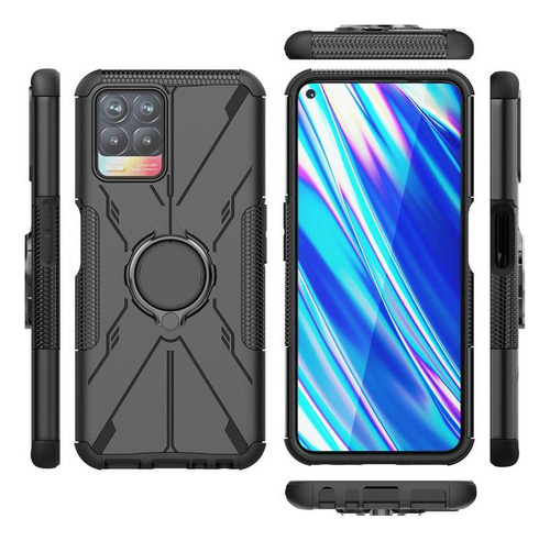 Carcasa Trasera Magnética Para Oppo Realme 8 4g Armor Ring B