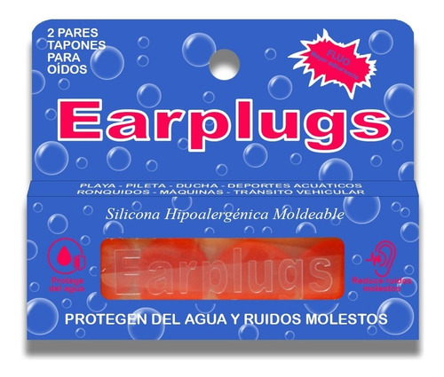 Tapones Para Oidos Earplugs Silicona Fluox 12 Cajas 24 Pares