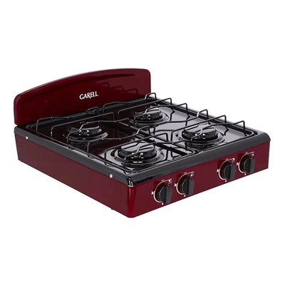 Parrilla\u002Festufa De Mesa 4 Quemadores Gas L.p. Garell Color Tinto | MercadoLibre