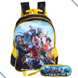 Mochila De Rodinhas Garena Free Fire + Estojo Escolar Gamer