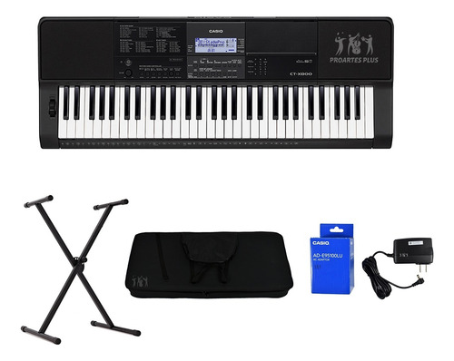 Teclado Casio Ct-x800 +base+estuche Semi Duro+ Adap Ad-e9510