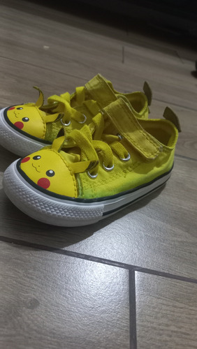 Vendo Zapatillas Converse Pikachu Talla 22 Usadas 