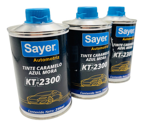 Tinta Caramelo 3 Pzas Sayer Automotriz Pintura Candy 9 Tonos