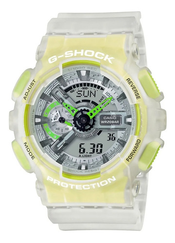 Reloj Casio G Shock Ga 110ls Transparente Hora Doble 200m