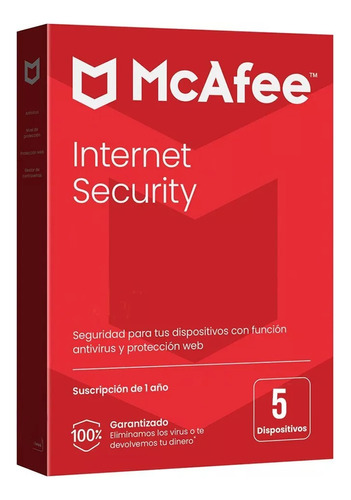 Mcafee Internet Security 5 Dispositivos 1 Año/ Cta. Personal