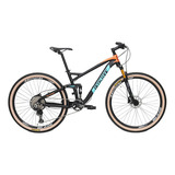 Bike Aro 29 Full Suspension Shimano 12v Redstone Blade Mtb Cor Preto/laranja Tamanho 19