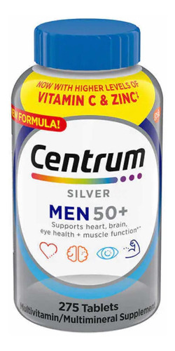 Centrum Silver Homem 50+ 275 Tablets -americano 