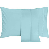 Set De 2 Fundas De Almohada Suaves Tamaño Queen Color Azul