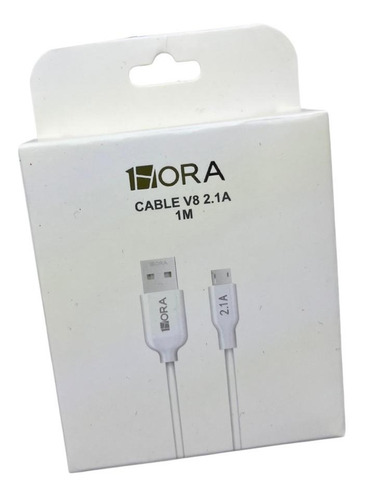 Lote 20 Pzs Cable Micro Usb V8 2.1a 1m 1hora Cab236 Mayoreo