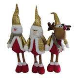 Muñecos Patas Largas  Navideño Tripack Modelo 03 -decorativo