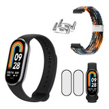 Smartwatch Xiaomi Smart Band Mi Band 8 + 1 Pulseira + 2pelíc Caixa Preta Pulseira Silver | Arco-íris 2