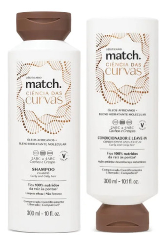 Kit Match Ciência D Curvas Cacheados Shampoo + Condicionador