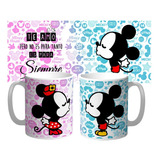 Taza De Ceramica Enamorados San Valentin Mickey Minie X2u