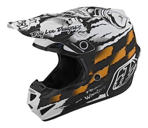 Casco Moto Troy Lee Tld Se4 Mips Polyacrylite Strike Blanco