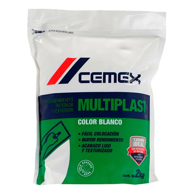 Estuco Multiplast Cemex Blanco Interior Exterior 2kg Recubrimiento | MercadoLibre