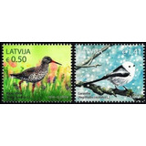 2018 Fauna- Aves Pajaros - Letonia (sellos) Mint