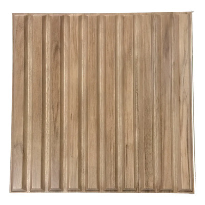 Muro Decorativo Lambrin 3d Pvc 50x50 3m2 - 12pza + Adhesivo Color Madera D167M | Meses sin interés