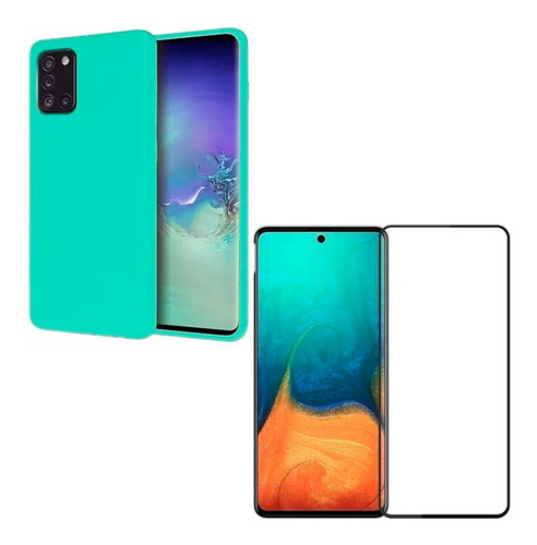 Funda Estuche Forro Silicona + Vidrio Compatible Galaxy A71