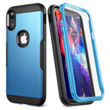 Funda Metalica Para iPhone XR De 6,1, Color Azul Y Negro.